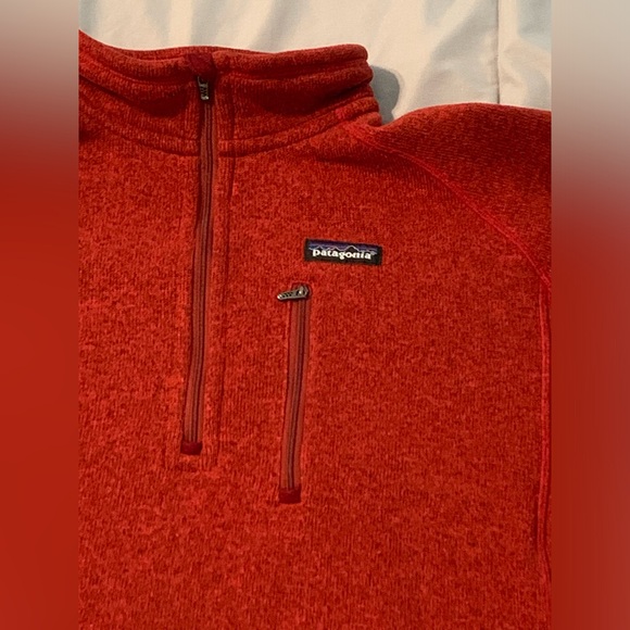 Patagonia Better Sweater Men’s L Pimento Red 1/4 Zip Fleece Pullover Jacket EUC - Picture 3 of 7